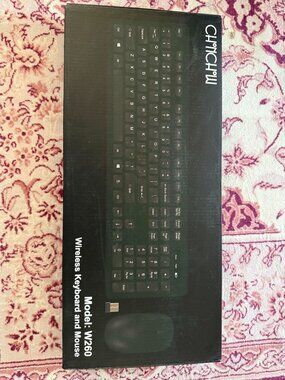 CHONCHOW Wireless Keyboard Mouse Combo 2.4G Slim Silent USB PC Laptop Set